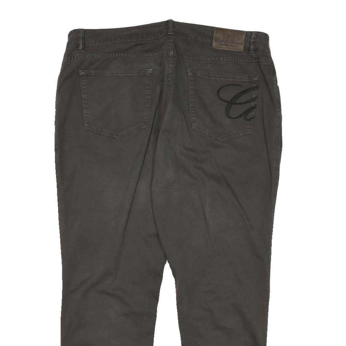 CONTE OF FLORENCE Womens Cotton Blend Slim Black Trousers W35 L26 Stylish