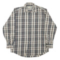 FIELD MASTER Mens Blue Beige Check Shirt M Cotton Blend Classic Casual