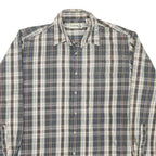 FIELD MASTER Mens Blue Beige Check Shirt M Cotton Blend Classic Casual