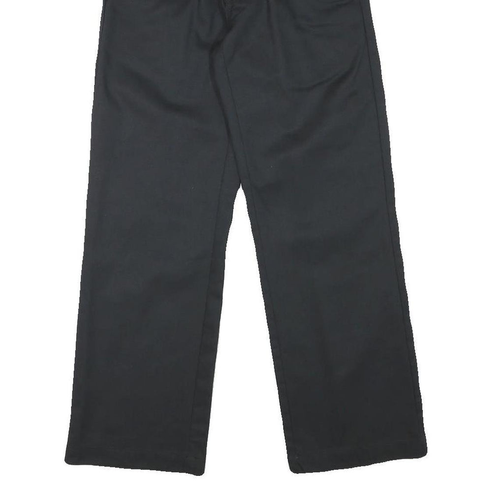 DICKIES Womens Black Regular Straight Cotton Blend Trousers W26 L27 Workwear Zip