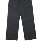 DICKIES Womens Black Regular Straight Cotton Blend Trousers W26 L27 Workwear Zip