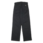 DICKIES Womens Black Regular Straight Cotton Blend Trousers W26 L27 Workwear Zip