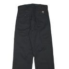 DICKIES Womens Black Regular Straight Cotton Blend Trousers W26 L27 Workwear Zip