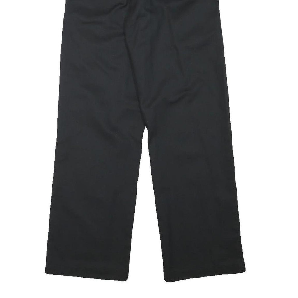 DICKIES Womens Black Regular Straight Cotton Blend Trousers W26 L27 Workwear Zip
