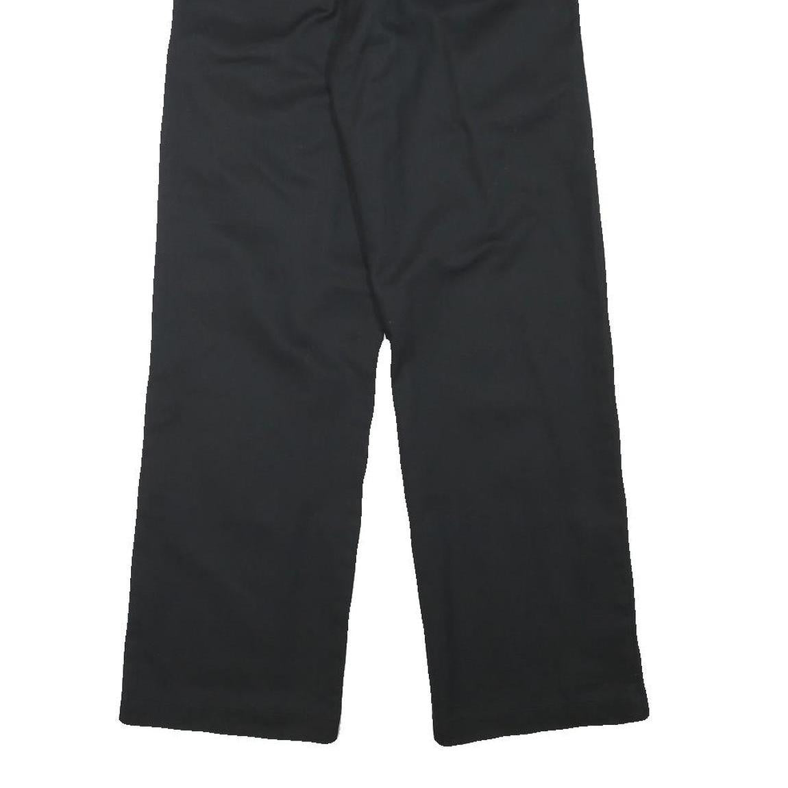DICKIES Womens Black Regular Straight Cotton Blend Trousers W26 L27 Workwear Zip