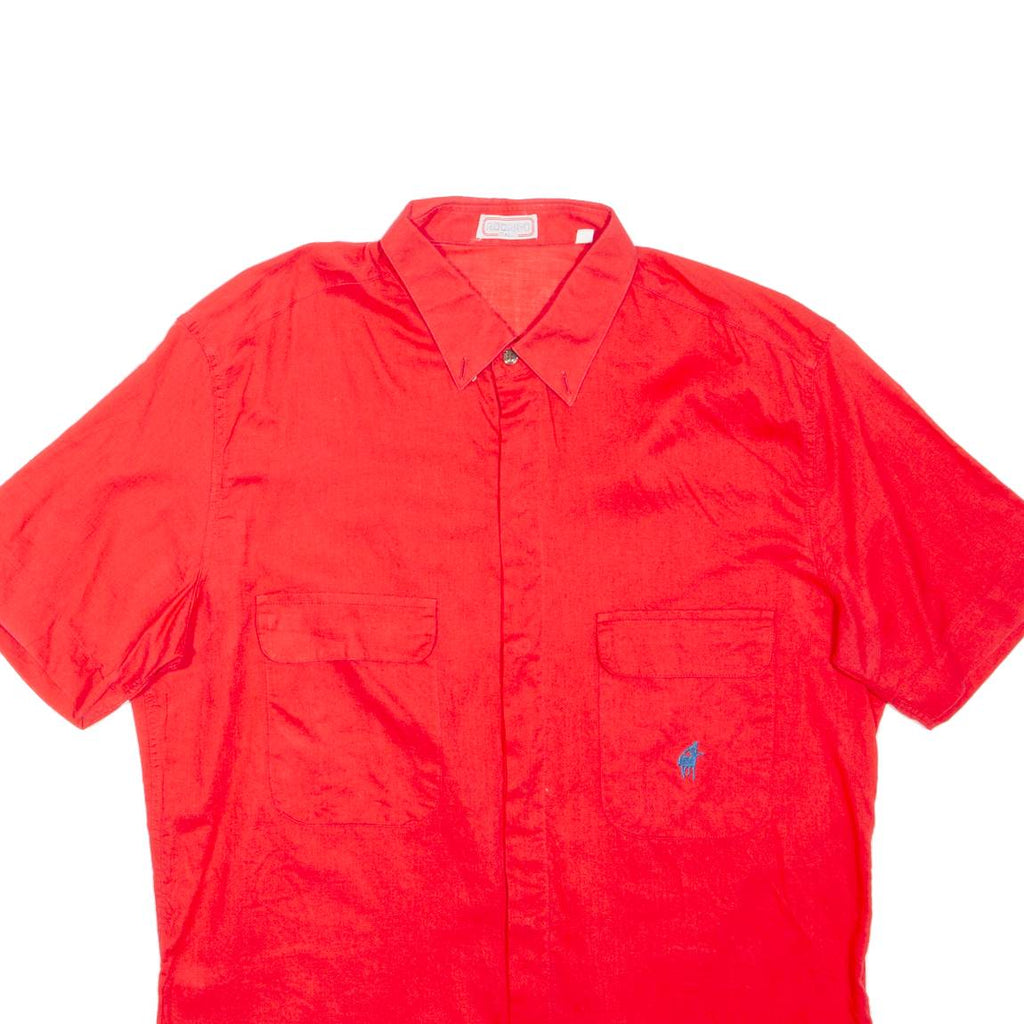 Mens Plain Shirt Red M