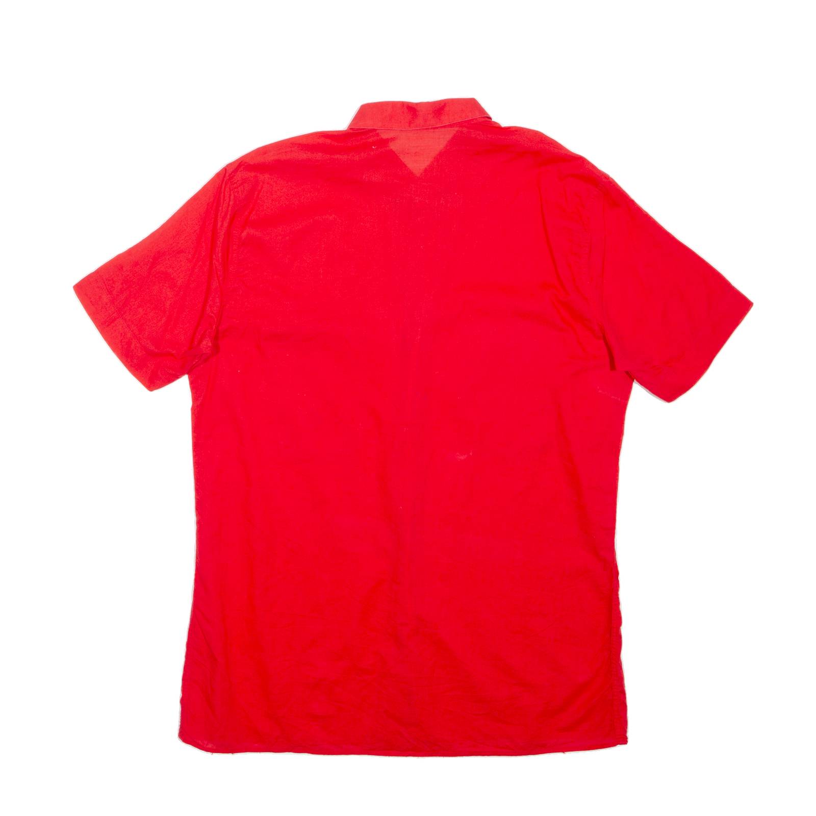 Mens Plain Shirt Red M