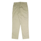 DICKIES Mens Polyester Blend Beige Classic Straight Trousers W36 L34 Workwear