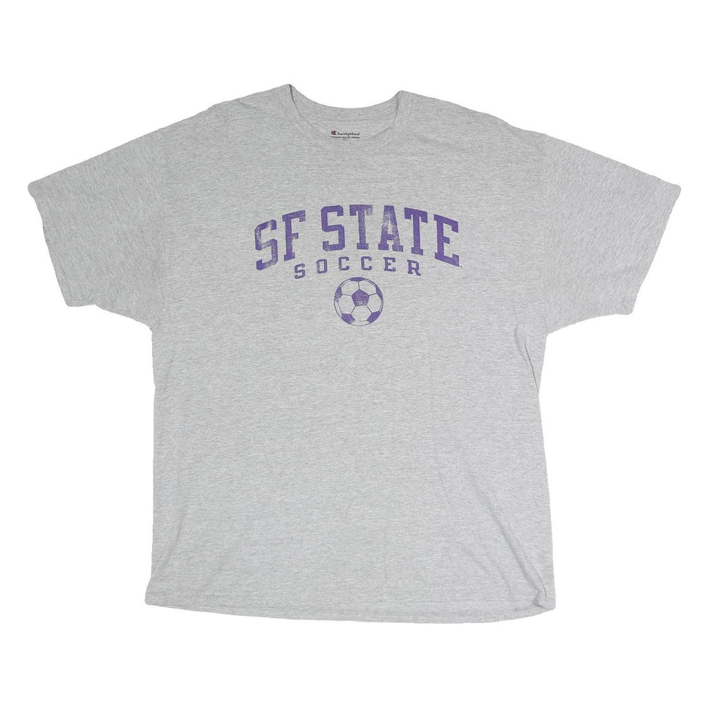 CHAMPION Mens Grey SF State Soccer Graphic T-Shirt XL Short Sleeve Crew Neck