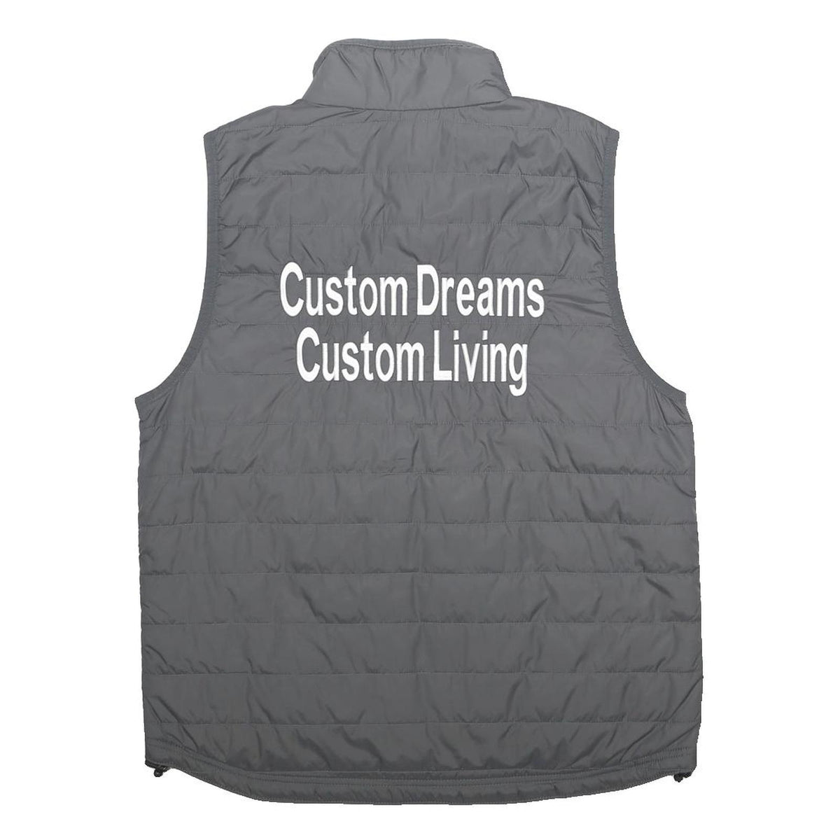 CARHARTT Mens Grey Nylon Quilted Gilet M Custom Homes Logo Zip Up Vest