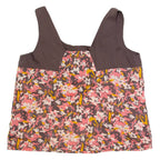 FAT FACE Womens Printed Top Pink V-Neck Sleeveless Floral UK 16