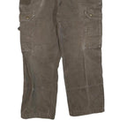 CARHARTT Mens Brown Regular Fit Straight Trousers Cotton Blend W36 L30 Workwear
