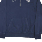 NIKE Mens Blue USI Logo 1/4 Zip Sweatshirt M Cotton Blend Casual Pullover