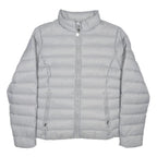 WOOLRICH Womens Grey Nylon Puffer Jacket L Lightweight Zip Outdoor Winter