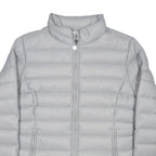 WOOLRICH Womens Grey Nylon Puffer Jacket L Lightweight Zip Outdoor Winter