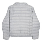 WOOLRICH Womens Grey Nylon Puffer Jacket L Lightweight Zip Outdoor Winter