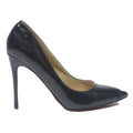 CHRISTIAN LOUBOUTIN Classic Womens Black Synthetic Pointed Toe High Heel UK 4