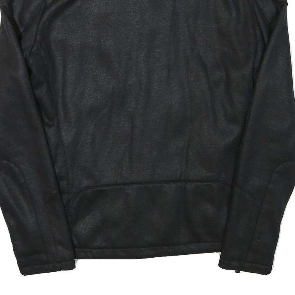 ZARA MAN Mens Black Faux Leather Biker Jacket XS Polyester Blend Zip Padded