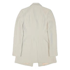 CCH Womens Cream Button Jacket XS Polyester Blend Tailored Plain Lightweight