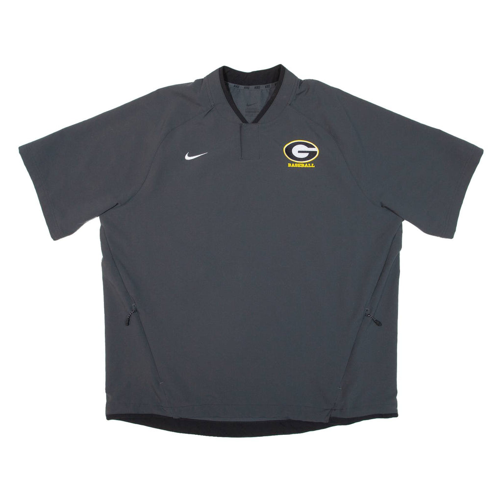 NIKE Baseball Mens Jersey Grey USA V-Neck 2XL