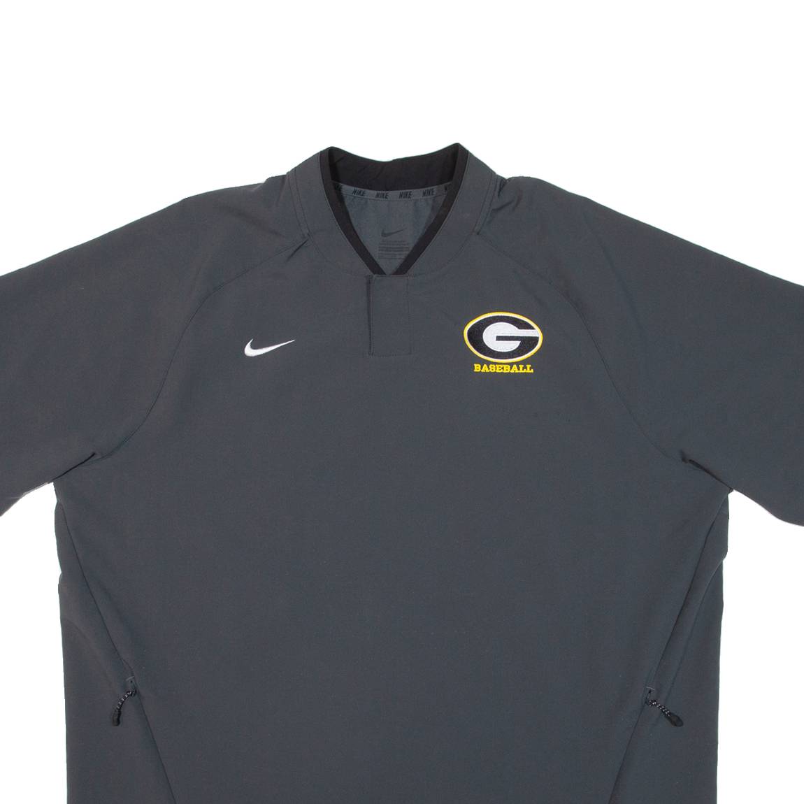 NIKE Baseball Mens Jersey Grey USA V-Neck 2XL