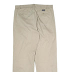 NAUTICA Mens Cotton Beige Regular Straight Trousers W36 L31 Casual Zip Closure