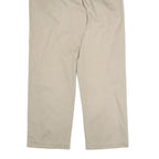 NAUTICA Mens Cotton Beige Regular Straight Trousers W36 L31 Casual Zip Closure