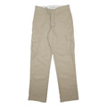 DICKIES Mens Regular Beige Cargo Trousers W32 L33 Zip Regular Fit Straight Leg