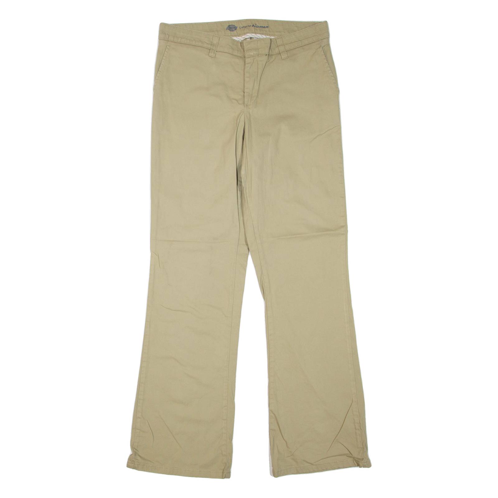 DICKIES Womens Trousers Beige Slim Bootcut W30 L31