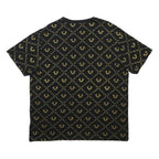TRUE RELIGION Womens Black & Gold Graphic T-Shirt 2XL Short Sleeve Crew Neck All