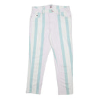 TOMMY JEANS Womens Slim White Blue Stripe Denim Jeans W30 L27 Stylish Casual