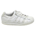 ADIDAS Superstar Womens Lace-Up Trainers White Leather UK 3.5 Classic