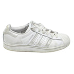 ADIDAS Superstar Womens Lace-Up Trainers White Leather UK 3.5 Classic