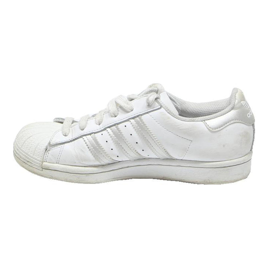 ADIDAS Superstar Womens Lace-Up Trainers White Leather UK 3.5 Classic