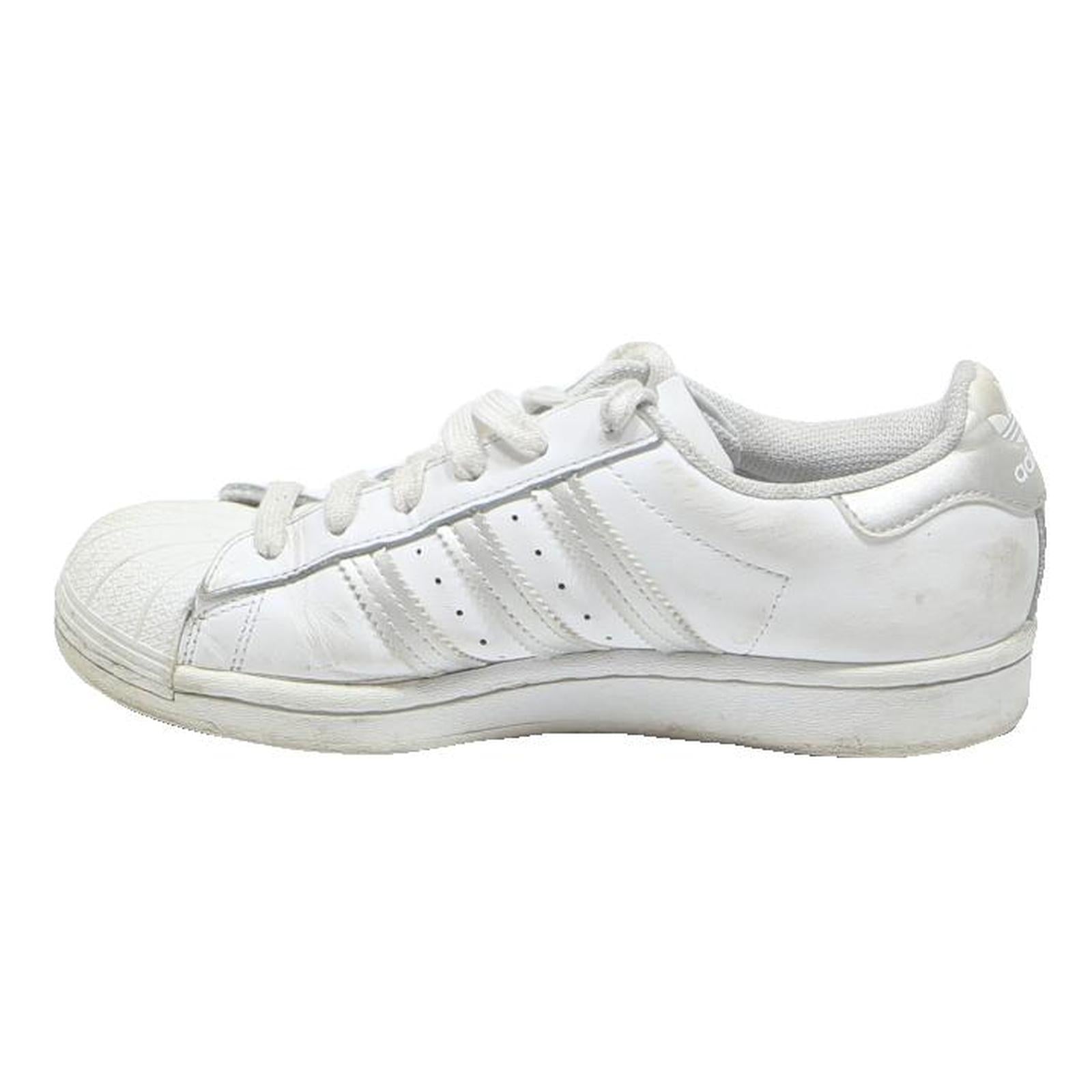 ADIDAS Superstar Womens Lace-Up Trainers White Leather UK 3.5 Classic