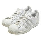 ADIDAS Superstar Womens Lace-Up Trainers White Leather UK 3.5 Classic