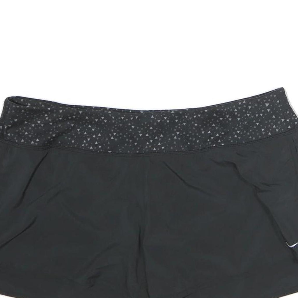 NIKE Womens Black Sports Shorts XL W36 Athletic Casual Polyester Dri-Fit