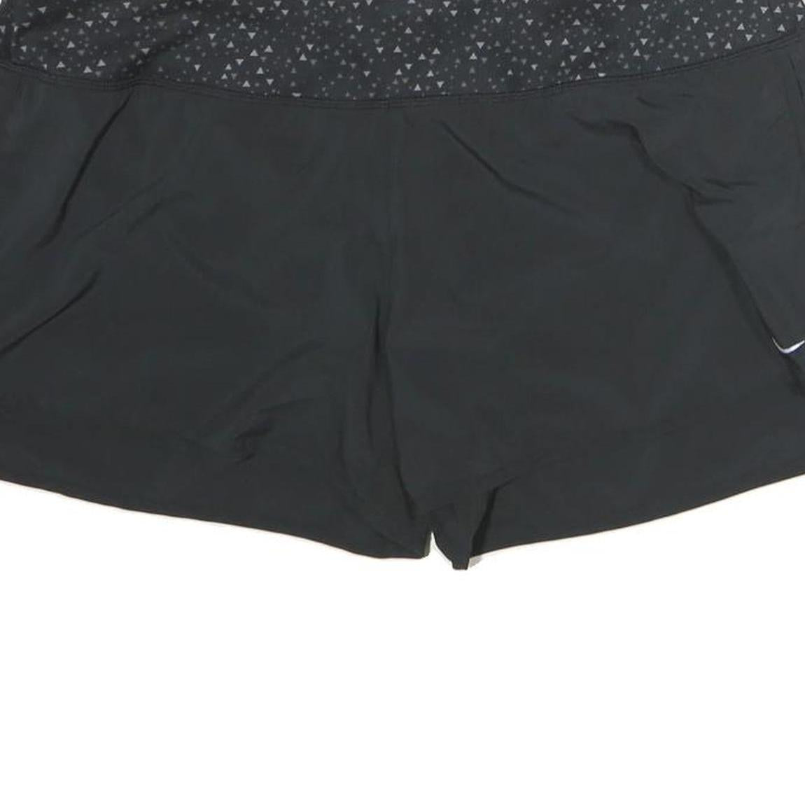 NIKE Womens Black Sports Shorts XL W36 Athletic Casual Polyester Dri-Fit