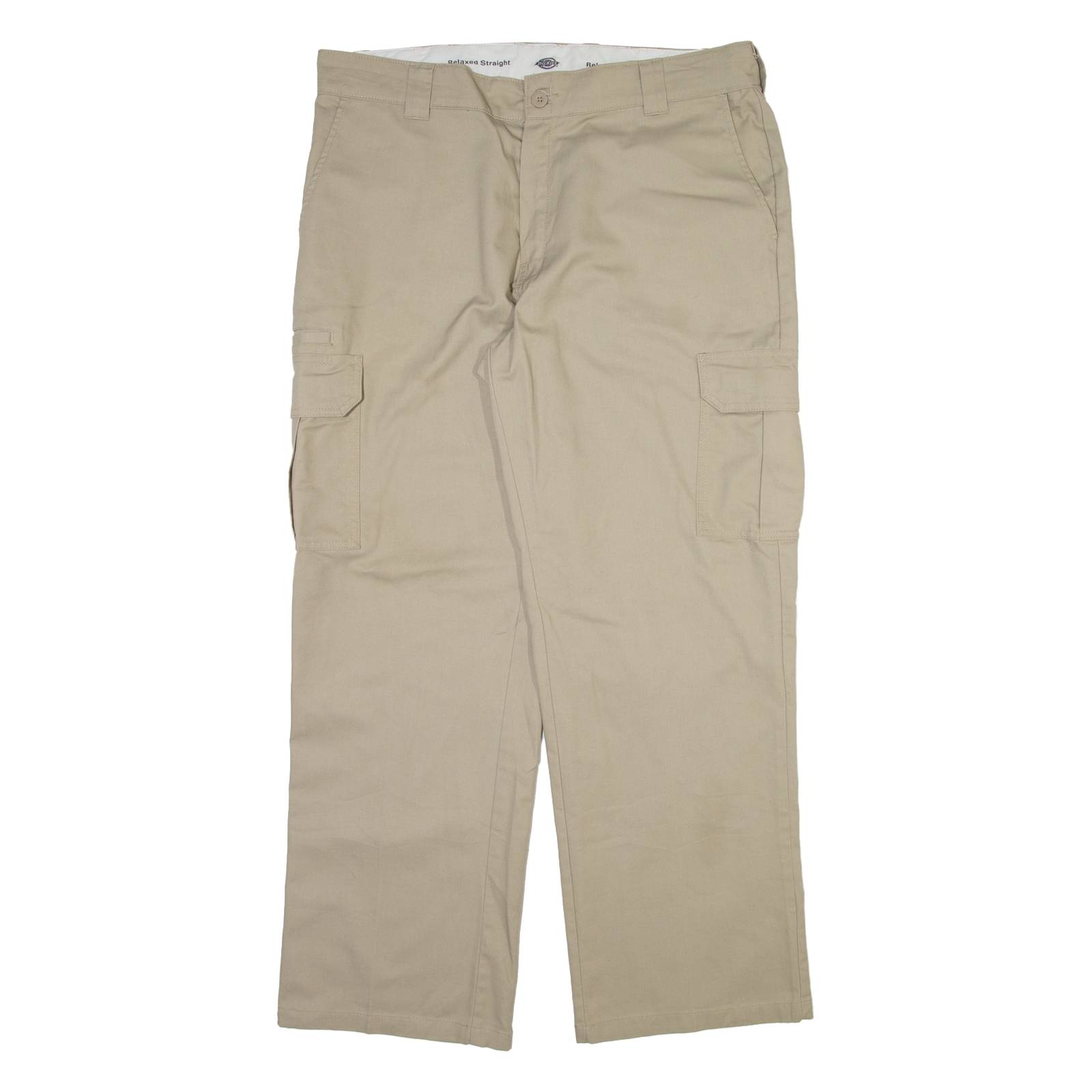 DICKIES Cargo Mens Trousers Beige Relaxed Straight W38 L32