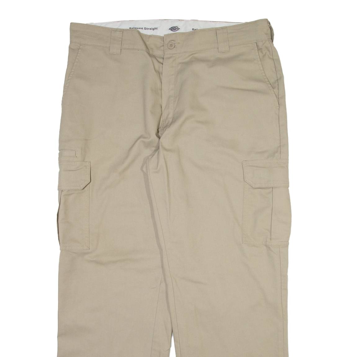 DICKIES Cargo Mens Trousers Beige Relaxed Straight W38 L32
