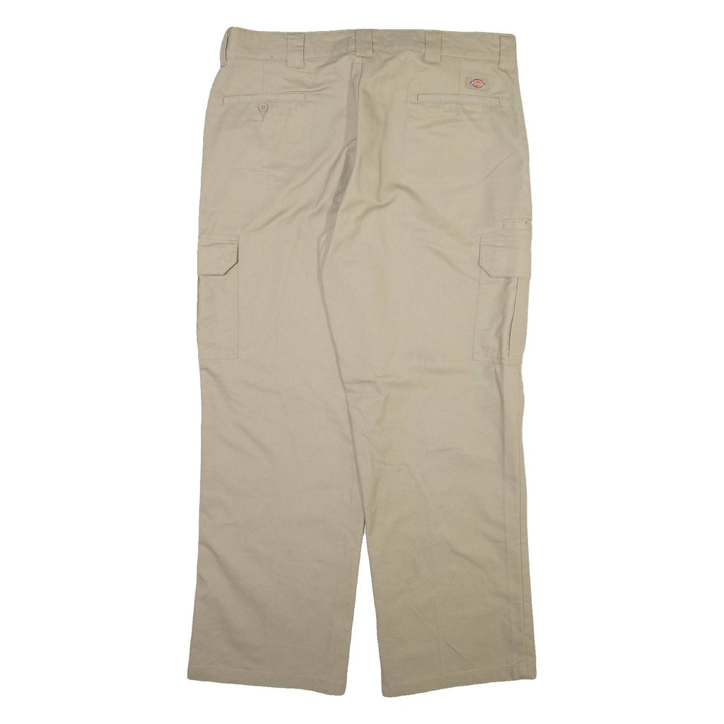 DICKIES Cargo Mens Trousers Beige Relaxed Straight W38 L32