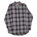 RED HEAD Mens Navy & Maroon Check Cotton Blend Shirt L Casual Button-Down