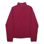 BERGHAUS Womens Maroon Plain Jumper 1/4 Zip Regular Fit Polyester UK 12