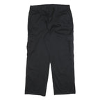 DICKIES Mens Cotton Blend Black Relaxed Cargo Trousers W40 L31 Workwear