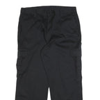 DICKIES Mens Cotton Blend Black Relaxed Cargo Trousers W40 L31 Workwear