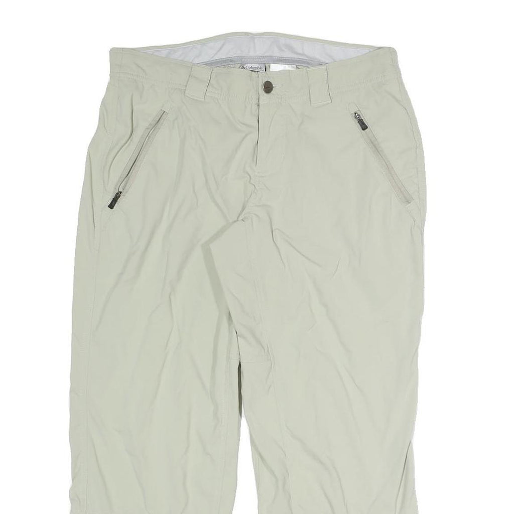 COLUMBIA Womens Polyester Blend Beige Relaxed Straight Trousers W28 L23 Outdoor