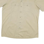 DICKIES Mens Beige Workwear Shirt XL Cotton Blend Utility Button Pocket