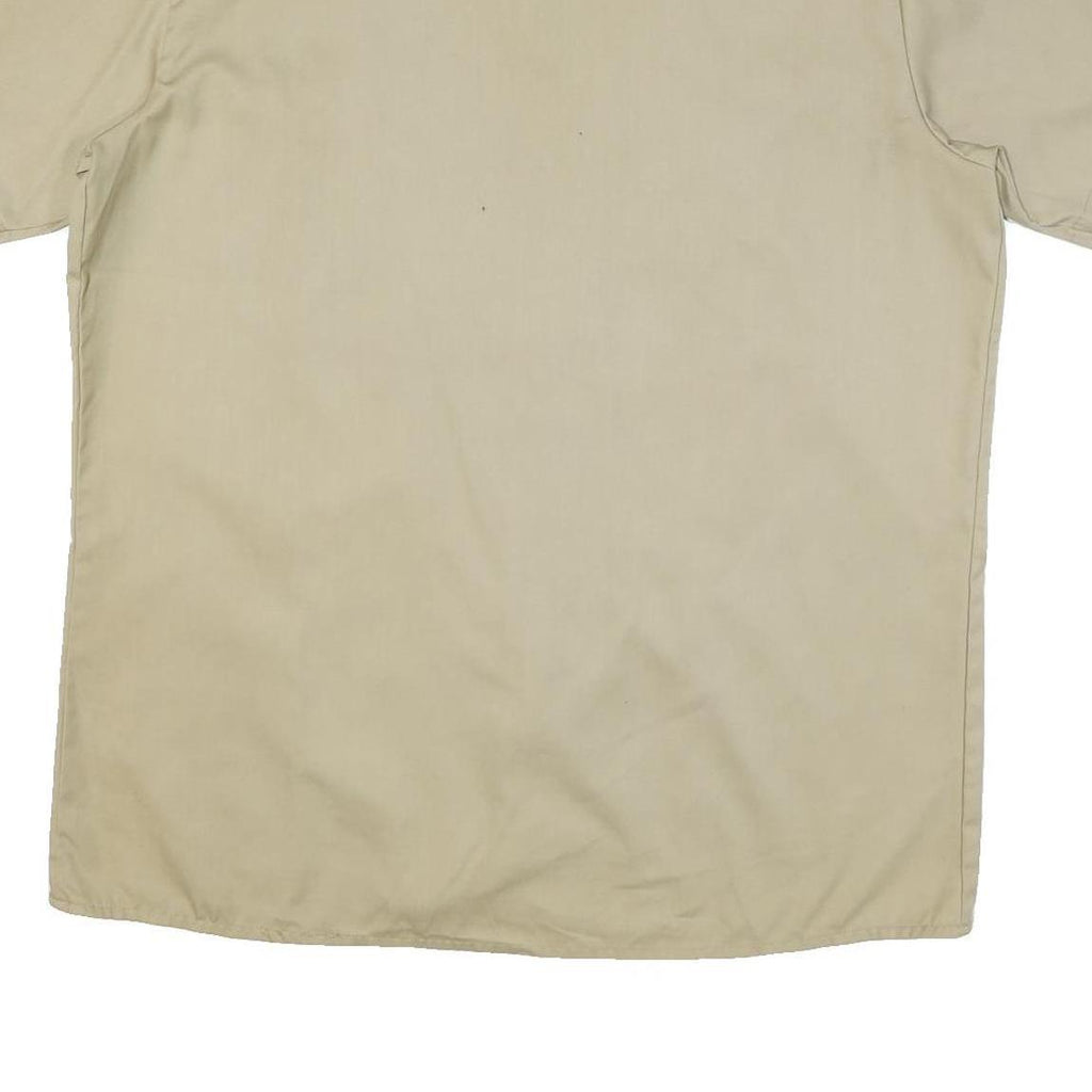 DICKIES Mens Beige Workwear Shirt XL Cotton Blend Utility Button Pocket