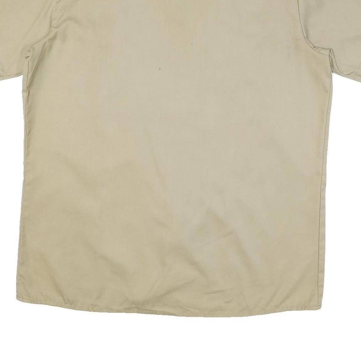 DICKIES Mens Beige Workwear Shirt XL Cotton Blend Utility Button Pocket