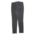LEVI'S Womens Slim Black Denim Raw Slim Leg Jeans W30 L32 Skinny Stretch